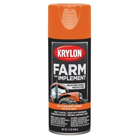 Short Cuts Krylon Farm & Implement High-Gloss Allis Chalmers Orange Farm & Implement Spray Paint 12 oz K01940000